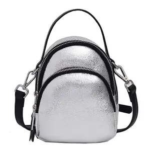 Mujer bolso de hombro de cuero del todo-fósforo de doble mochila bolsa de viaje de la Mujer de la calle mochila