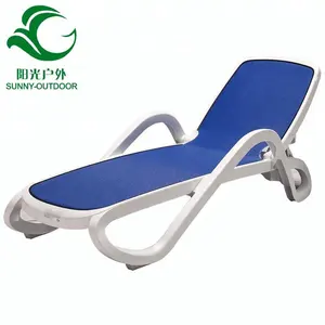 Moderne Luxe Plastic Sunbeds Strand Chaise Lounger