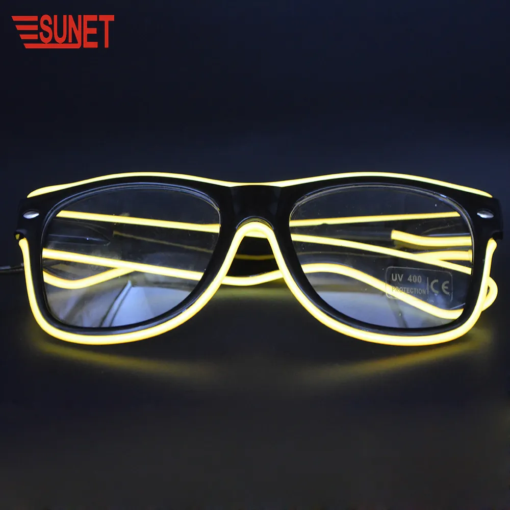 SUNJET 2020 Led gafas SUNJET producto de Venta caliente gafas de fiesta EL Material de alta calidad