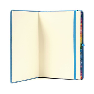 Custom Classic <span class=keywords><strong>papelería</strong></span> cuaderno de tapa dura revista pu escritura Notebook 200 páginas con papel de colores borde - Product Image 6