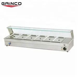 Comercial 6 bem hot bain marie buffet food warmer/bain marie 6 buracos