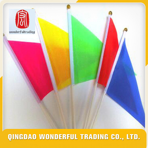 Maravillosa calidad buena mano <span class=keywords><strong>que</strong></span> agita la bandera nacional con asta de la bandera - Product Image 3