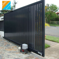 Portail coulissant automatique motorisé moderne en aluminium pour modules solaires, 1 ensemble, pour jardin et allée