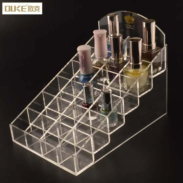 Custom plexiglas make cosmetische organizer acryl lippenstift display houder