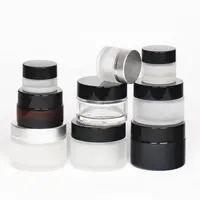 Clear Frosted Empty Glass Cream Jar for Cosmetic Packaging