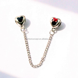 seguridad europeo se ajusta <span class=keywords><strong>cuentas</strong></span> <span class=keywords><strong>de</strong></span> cristal <span class=keywords><strong>de</strong></span> Murano pulsera <span class=keywords><strong>de</strong></span> encanto/Collar en forma <span class=keywords><strong>de</strong></span> corazón con <span class=keywords><strong>cuentas</strong></span> <span class=keywords><strong>de</strong></span> esmalte - Product Image 3