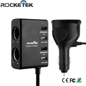 Rocketek 45.5 W 3 12 <span class=keywords><strong>V</strong></span> toma de <span class=keywords><strong>cargador</strong></span> de coche, 6 Tomas de Corriente USB <span class=keywords><strong>Cargador</strong></span> de Coche con 35 "cable - Product Image 3