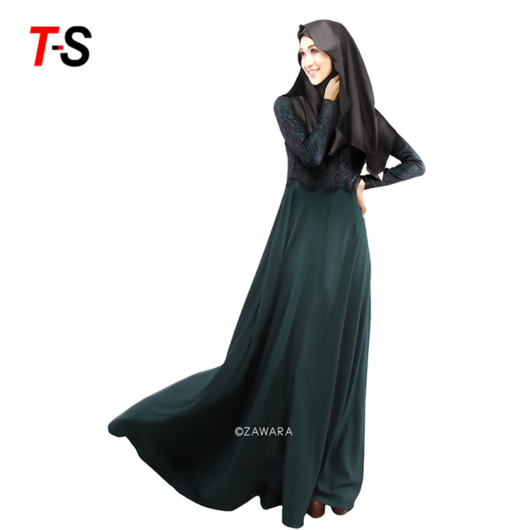 Поддельные две части мусульманская женская Повседневная Абая платье