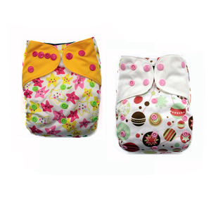 Heureux Flûte en daim tissu solide ronde onglets tout en deux couches pour bébés - Product Image 1