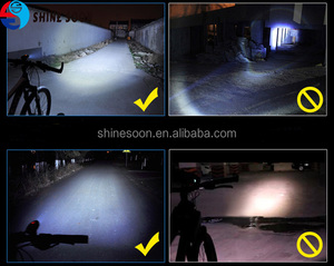 Shinesoon TP-601002 Ba chế độ IP4 không thấm nước <span class=keywords><strong>400lm</strong></span> 2600mAh sáng xe đạp phía trước ánh sáng USB - Product Image 5