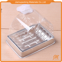 Boîte d'emballage pour gâteau en tranches, boîte à biscuits divisée avec fenêtre transparente