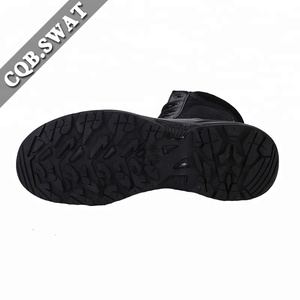 Bottes de cheville tactiques de combat résistantes aux coups de couteau noires avec fermeture à lacets pour l'hiver - Product Image 6