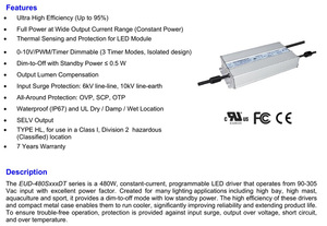 Inventronics Công Suất Cao Không Thấm Nước Câu Cá Ánh Sáng Cung Cấp Điện 400W 450W 480W Dẫn Lái Xe - Product Image 5