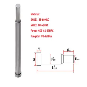 MISUMI Tiêu Chuẩn SKH51 Độ Chính Xác Trống Die Punch Pin