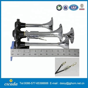 KIT <span class=keywords><strong>de</strong></span> bocina <span class=keywords><strong>de</strong></span> aire con sonido <span class=keywords><strong>de</strong></span> tren, 12V, 115DB, 4 <span class=keywords><strong>trompeta</strong></span>, cromo, ZINC - Product Image 2