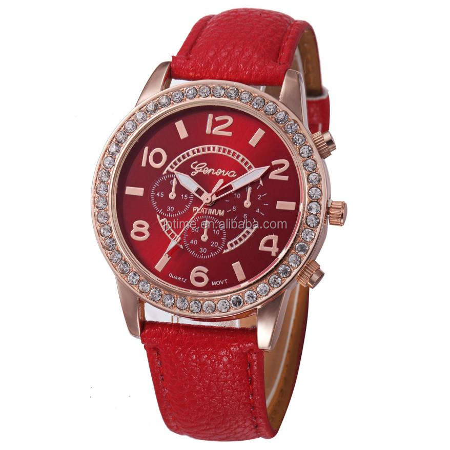 Analog Watch Geneva Platinum Wrist Watch Wrist Watch Geneva