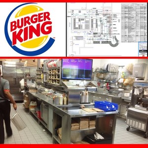 Küresel Popüler Hızlı Gıda Zincirler Restoran Mutfak Ekipmanları Sayacı Tasarım/Kavrulmuş Tavuk ve Burger Yapma Makinesi - Product Image 6