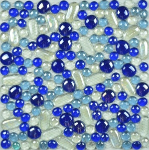 Decorative <strong>Glass</strong> <strong>Beads</strong> <strong>Glass</strong> Gems Multi Colored <strong>Glass</strong> Pebble <strong>Mosaic</strong> Tiles - Product Image 2