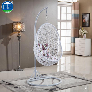 DW-CH171009 Italien Pas Cher Jardin Balancer Oeuf Chaises Cocon <span class=keywords><strong>Suspendu</strong></span> Chaise Pod Avec Support En Métal - Product Image 2