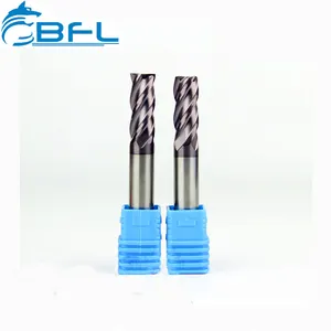 BFL 4 Flute Solid Carbide cnc router bits flat end mill HRC55 milling cutter cnc router lathe with router