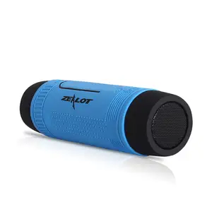 2019 Factory Price Portable Wireless Blue Tooth Bicycle Speaker power bank function With LED flashlight Zealot S1