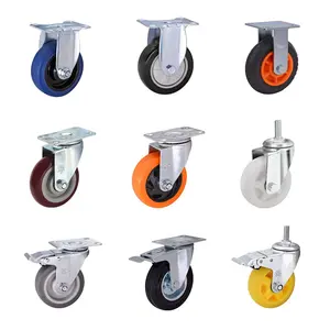 Heavy Duty Caster Wheels 2" 3" 4" 5" 6" 8" 10" Inch Swivel Fixed Rigid Office Chair Furniture Industrial Heavy Duty Caster Wheels With Brake