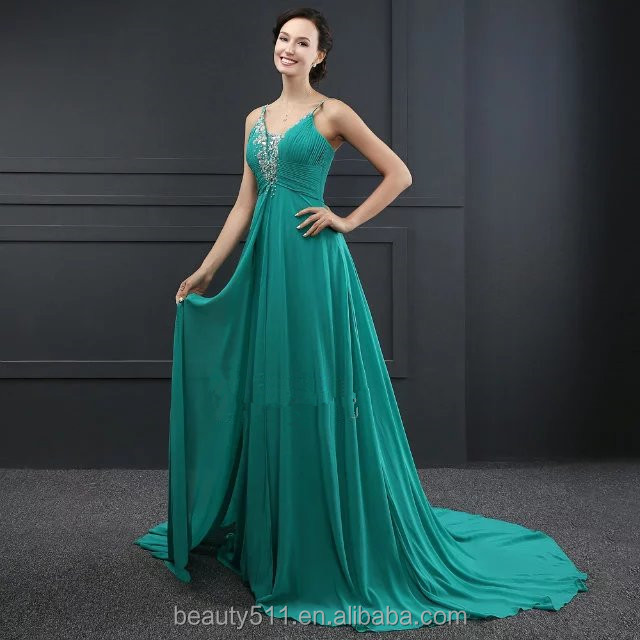 Shop Our New Style Custom Made Elegant a-Line V-Neck Dress