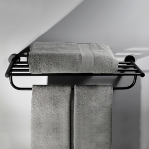 HIDEEP Accessori Bagno: Portasciugamani Fisso in Acciaio Inox <span class=keywords><strong>Nero</strong></span> Opaco 60cm, Eco-Friendly - Product Image 2