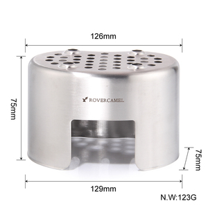 Stufa a Legna in Acciaio Inox Tiartisan con Pentola in Acciaio Inox per Campeggio, Escursionismo, Picnic, Utensili da Cucina Ultraleggeri - Product Image 6