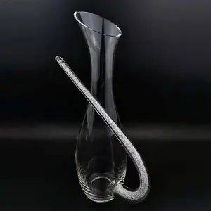 Wholesale Wine Decanter Glass Carafe With Diamond Glass Handle