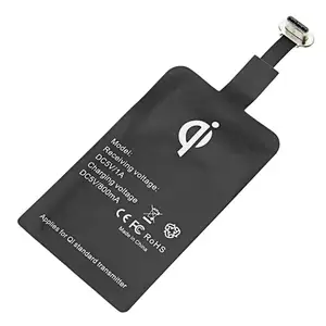 Tipo Universal C Qi receptor de carga inalámbrico Pad Adaptador tipo-C cargador inalámbrico bobina para Xiaomi 6 OnePlus Nubia