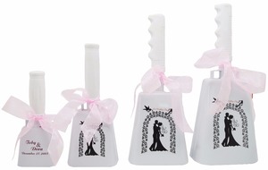 Campanaccio Svizzero Edelweiss Personalizzato Bianco per Bomboniere Matrimonio - Product Image 5