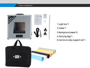 Portátil iluminación foto Caso <span class=keywords><strong>de</strong></span> estudio <span class=keywords><strong>de</strong></span> iluminación LED Foldio <span class=keywords><strong>caja</strong></span> 47cm * 47cm * 10cm <span class=keywords><strong>de</strong></span> estudio <span class=keywords><strong>de</strong></span> fotografía - Product Image 2