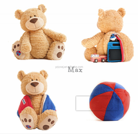 Oso de peluche suave Cuddly Buddy para niños y niñas, juguete de peluche, Bola de peluche, oso de peluche, pelota de peluche