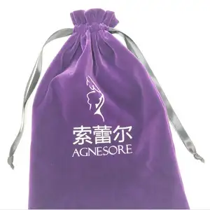 high quality drawstring shoe gift pouch custom jewellery large velvet drawstring bag