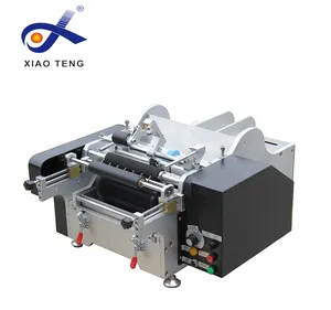 China manual tin can glue labeling machine with printing code