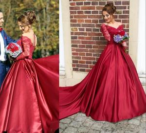 Nuovo Prodotto Medio Oriente Long Trail Principessa Personalizzata Abito Da Sposa Rosso - Product Image 2