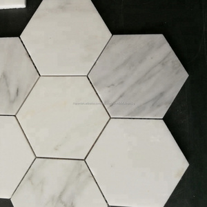 Mármol Blanco 4 "<span class=keywords><strong>Hexagonal</strong></span> moderna casa cuarto de baño baldosas de diseño - Product Image 4