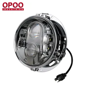 DOT SAE Emark Approved 12V 24V High Low Beam Round 7インチledヘッドライト