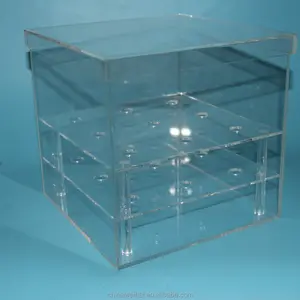 2023 New 9 Flowers Clear Plastic Acrylic Flower Box