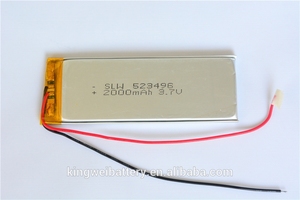 Producto estrella! recargable batería lipo <span class=keywords><strong>3</strong></span>.7 v 2000 mah 523496 del polímero del li - Product Image 2