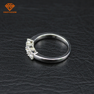 Bague moissanite <span class=keywords><strong>super</strong></span> blanche 1 carat Fashion Classic en bagues bijoux en argent 925 - Product Image 3
