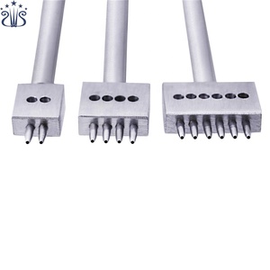 3pcs/set 4mm Pitch 2/4/6 Prong <strong>Leather</strong> Punching <strong>Hole</strong> Tools Row <strong>Punch</strong> Leathercraft Spacing <strong>Hole</strong> Craft Round Row <strong>Hole</strong> <strong>Punch</strong> - Product Image 4
