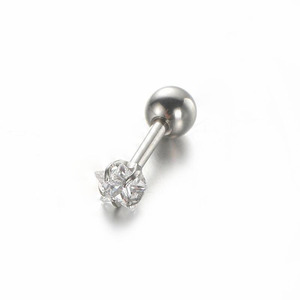 Moda per bambini 316L in acciaio inox per il corpo di nozze <span class=keywords><strong>Piercing</strong></span> gioielli stella cuore tondo zircone Tragus cartilagine orecchini - Product Image 5