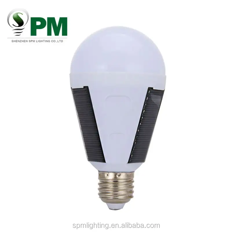 e27 7w 12w solar power rechargeable led emergency light outdoor bulb