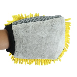<span class=keywords><strong>Mitaine</strong></span> de lavage de voiture double face jaune Offre Spéciale pour le nettoyage automatique - Product Image 1