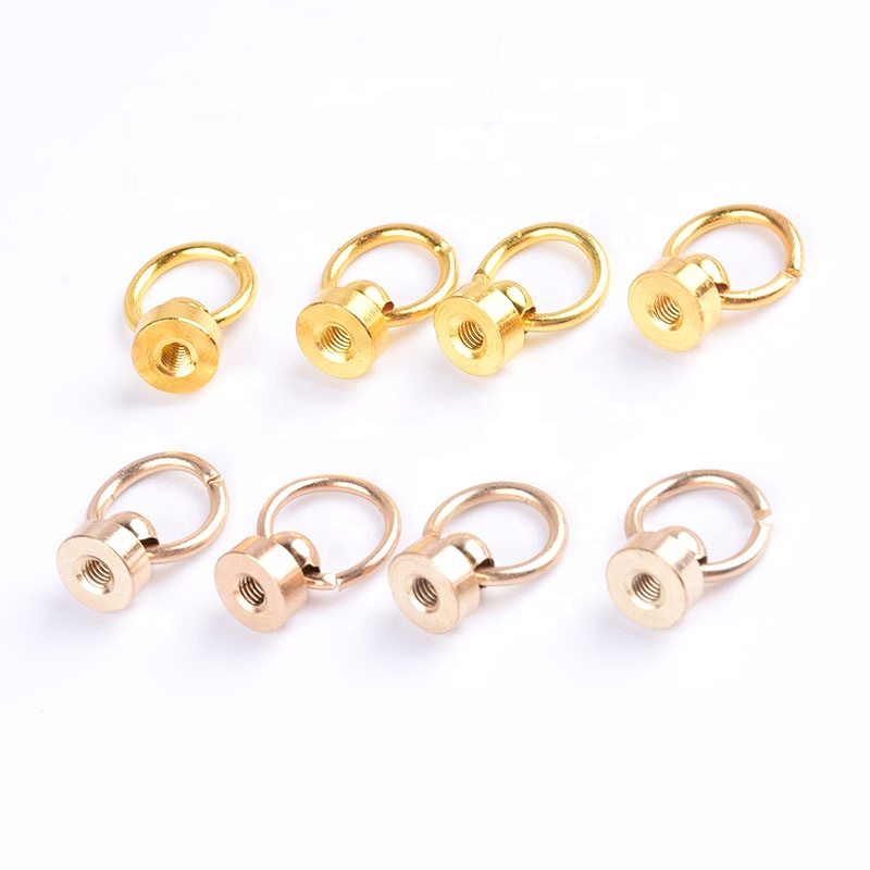 Латунные заклепки Ivoduff, шпильки, винт-крепеж, винт, шпилька, кольцо с круглой головкой, аксессуары для работы с кожей