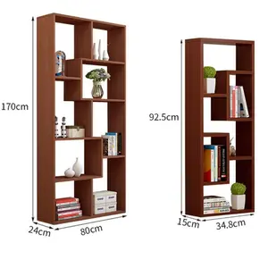 simple modern design wooden bookshelf for bedroom used