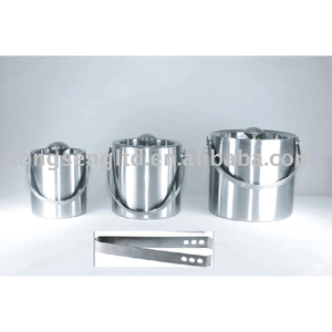 Classic Stainless Steel Camping Keep Cool Double Wall <strong>Ice</strong> <strong>Bucket</strong> <strong>with</strong> Tong and <strong>Lid</strong> - Product Image 2