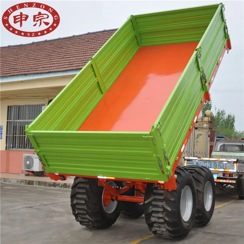 Song song trục trang trại máy kéo tự đổ tipping trailer